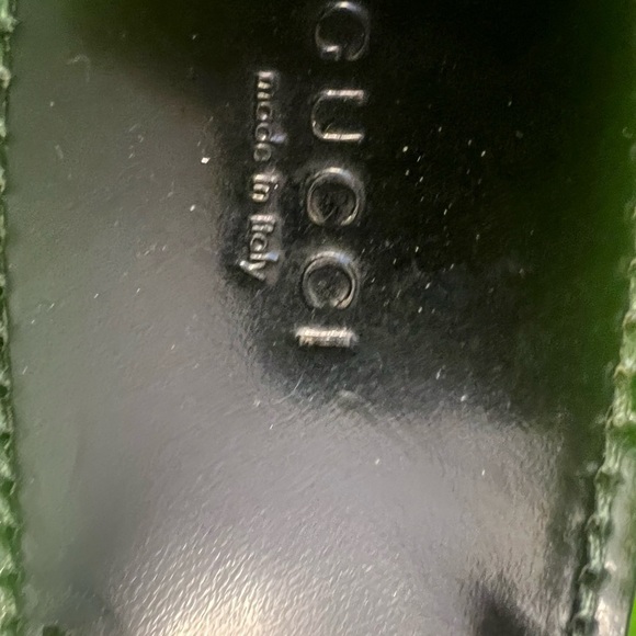 GUCCI Size 40 leather red/green web strap thong flip flop sandals AUTHENTIC! - Picture 9 of 10